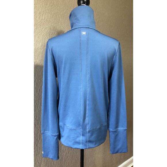 Noel Asmar Uniform Women's Prima Fitness Yoga Spa Jacket Blue Size Medium - Picture 2 of 12